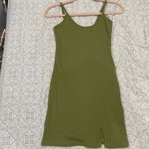 Sage green mini dress